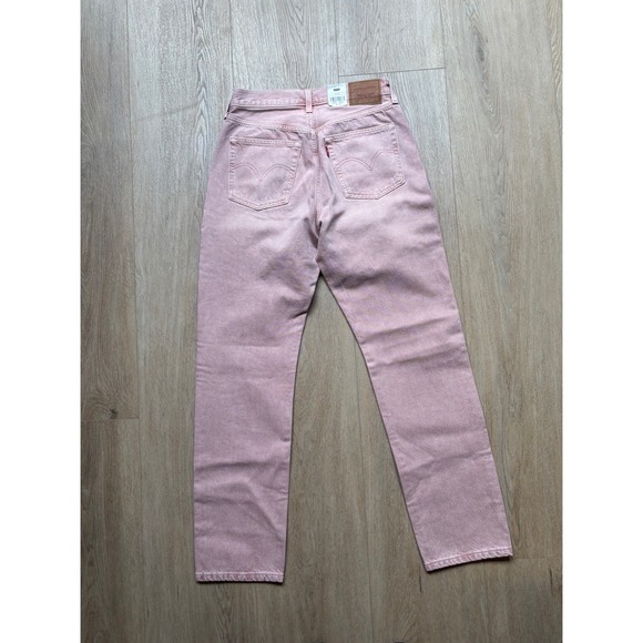 Levis 501 Original High Rise Straight Leg Jeans Pink Sun Faded Wash NWT - Picture 2 of 7